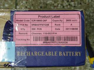 Samsung ICR18650 26F 2600mAh Lithium ion 18650 Rechargeable Battery 