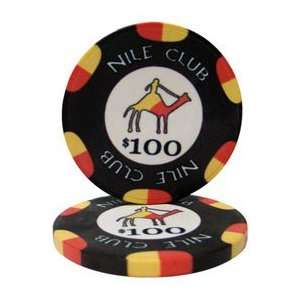 10 Gram Nile Club Casino Ceramic Poker Chip $100  Sports 