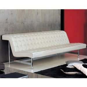    Tosh Furniture Apulia Modern White Leather Sofa