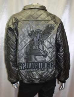 SNOOP DOGG SILVER LEATHER JACKET 3XL  
