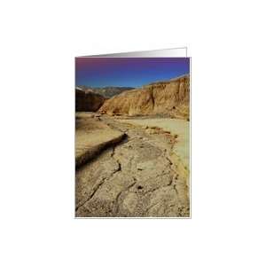  Dry wash in Golden Canyon in Death Valley, solarized Card 