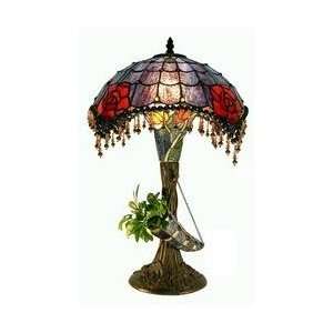  Tiffany style Rose Beaded Table Lamp Electronics