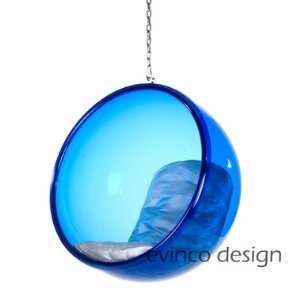  Bubble Chair   Blue (Silver Cushion)