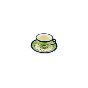  Boleslawiec Polish Pottery cup with saucer H5165C pattern 