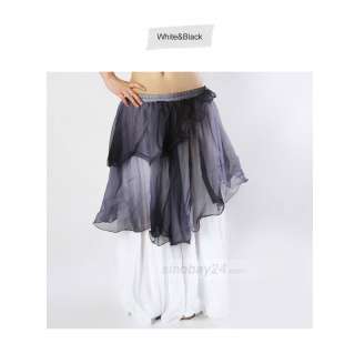C91422 Womens Frilled Three Layered Chiffion Gradient Belly Dance 