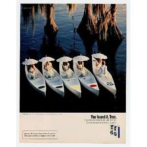  1983 True Cigarette Women In Boats Print Ad (7010)