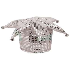  White Sequined Jester Hats Toys & Games