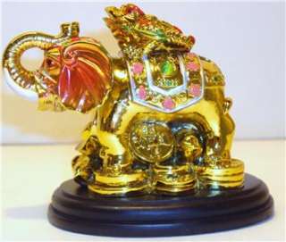 Chinese Oriental Gold Feng Shui Elephant Money Frog NEW  