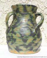 Vintage American Art Pottery Signed Fulper 6.5 Vase 3 Handles 
