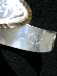 Vintage Montana Silversmiths Silver Rodeo Cuff Bracelet Roping 