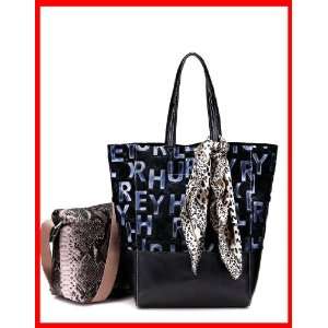   Purse Shoulder Handbag Tote Letters Scarf Snakeskin 2 Bag Blue 1170138