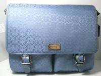 COACH Large Signature Messenger Bag in Blue 70293 NWT  