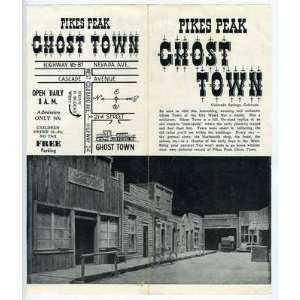   Ghost Town Brochure Colorado Springs Colorado 1950s: Everything Else