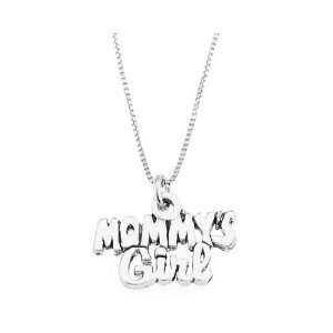  Sterling Silver One Sided Mommys Girl Necklace 20 Inch 