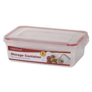 New   Click & Lock 6Pc Rectangular Plastic Containers Case Pack 24 by 
