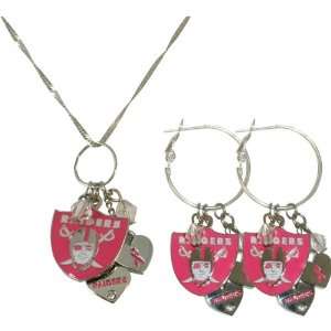   Breast Cancer Awareness Necklace & Earring Set: Sports & Outdoors
