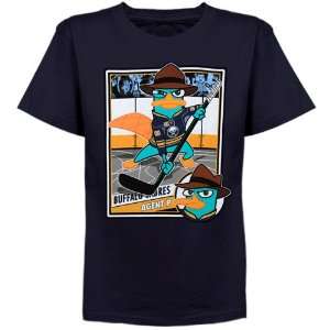 NHL Buffalo Sabres Preschool Phineas and Ferb Agent P T Shirt   Navy 