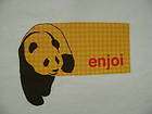 Enjoi Tartan Panda Logo Skateboard T Shirt Crm S M