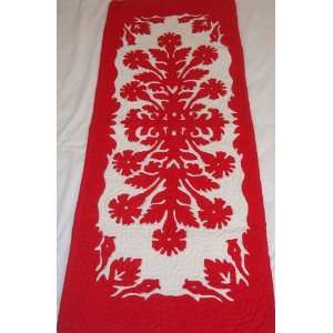  Table runner Hawaiian Quilt 100% hand quilted/hand 