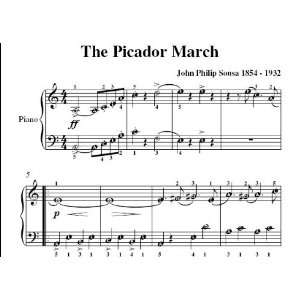   Picador March Sousa Easy Piano Sheet Music John Philip Sousa Books