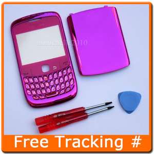 chrome Rose Red Housing Case For Blackberry curve 8520 8530  