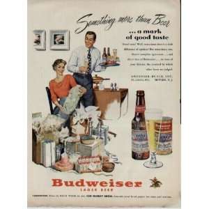   Beer  a mark of good taste by CONOVER.  1951 Budweiser Lager