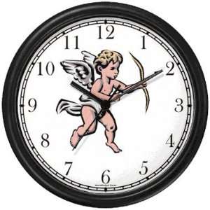 Cupid & Bow & Arrow   Cherub, Angel or Cupid Theme Wall Clock by 