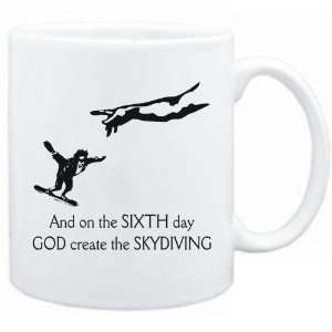   Sixth Day God Create The Skydiving  Mug Sports: Home & Kitchen