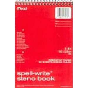  Mead Spiral Spell Write Steno Book Color, 80 Sheets (12 