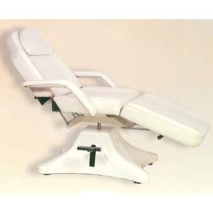  Hydrualic Facial Bed w Stool White Beauty