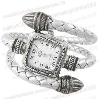 Silvery White Ladies Bangle Bracelet Wrist Watch M351L  
