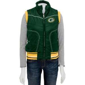 Green Bay Packers Womens Poly Taffeta Vest:  Sports 