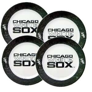 Chicago White Sox Dinner Plates 4 Pack:  Sports & Outdoors