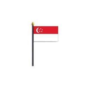  Singapore   4 x 6 World Stick Flag: Patio, Lawn & Garden