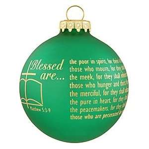  Blessed Are Glass Ornament
