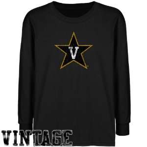 NCAA Vanderbilt Commodores Youth Black Distressed Logo Vintage T shirt