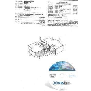   NEW Patent CD for MAGNETIC HEAD ASSEMBLY WITH SIDEBAR 