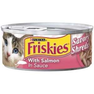Friskies Savory Shreds with Salmon in Sauce Cat Food 5.5 oz  