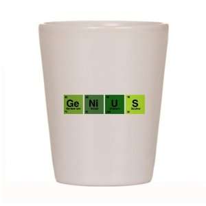  Shot Glass White of Genius Periodic Table of Elements Science 