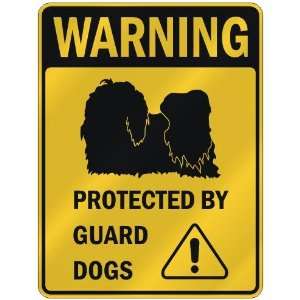 WARNING  SHIH TZU PROTECTED BY GUARD DOGS  PARKING SIGN DOG