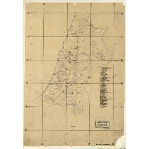  Civil War Map Sketch map of Palestine.: Home & Kitchen