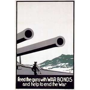   World War One British WWI Military Propaganda Poster Feed the Guns