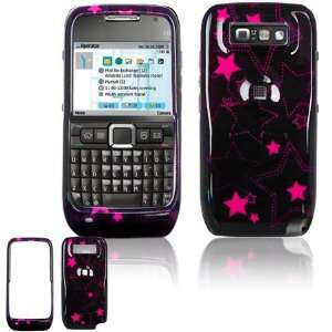  Premium   Nokia E71 Protex Pink Shimmering Stars Design 