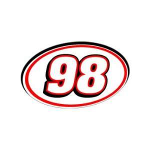   : 98 Number   Jersey Nascar Racing Window Bumper Sticker: Automotive