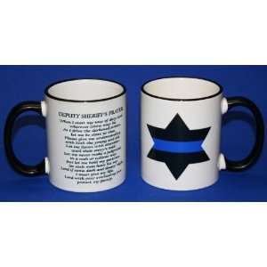 Deputy Sheriffs Prayer   6 Point Star Coffee Mug
