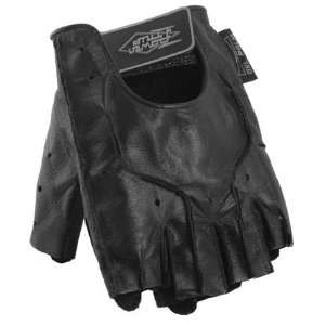  Powertrip Graphite Leather Motorcycle Gloves Black 