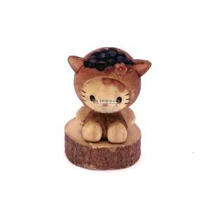   Kitty ~ 2 Chinese Zodiac Woodcraft Ornament   Sheep Toys & Games