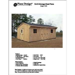 12 X 18 Saltbox Style Storage Shed Project Plans  Design #71218 