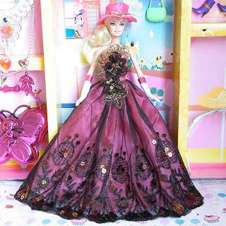 Xmas Gift New Fashion Princess Clothes Party Dresses Gown Outfit for 