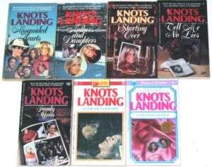 Lot of 7 Knots Landing Soaps & Serials TV Tie In Books!  